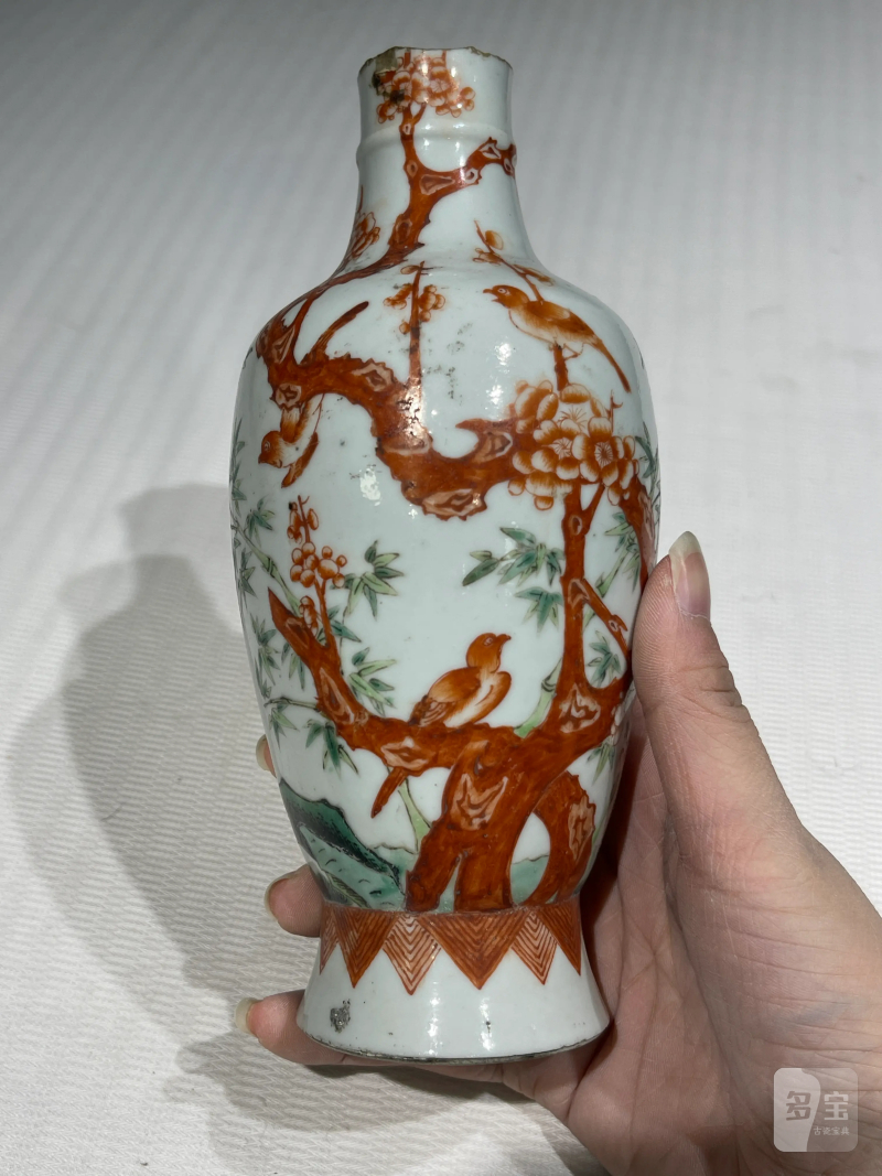 清代 粉彩花鸟纹瓶一组二十一件 - 图21